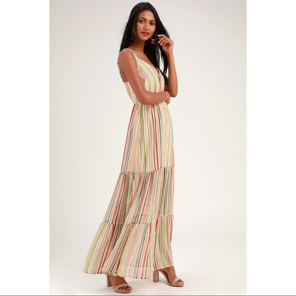 Jack by BB Dakota Multi Stripe Maxi Dress - Picture 2 of 5